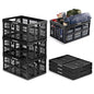 CleverMade Collapsible Utility Crates, Obsidian, 3 Pack, 45L/11 Gal, 66 lbs Capacity, Stackable Containers, Heavy Duty, Space-Saving Baskets,Polypropylene (PP) - color: Obsidian, size: 45L - 3 Pack