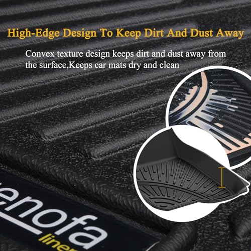 Jenofa-Car Floor Mats for Chevy Equinox 2012-2017 for GMC Terrain 2012-2017 All Weather Floor Mats Cargo Mat Full Set Car Mat for Equinox Set Floor Liners Accessories Black - style: 36|For equinox/terrain|2012-2017|Set