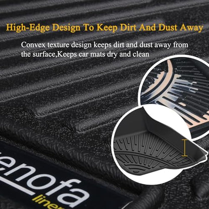 Jenofa-for Jeep Grand Cherokee 2022-2025 Floor Mat Cargo Mat All Weather Floor Mats Set Car Mat for Grand Cherokee (Include 4xe NOT for L or WK) Automotive Full Set Accessories 2025 - style: 1|For grand cherokee|2022-2025|Set