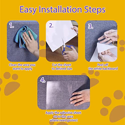 Cat Scratch Furniture Protector-16-Pack –Single-Sided, Heavy-Duty Self-Adhesive Tape, No-Residue for Couch, Doors & Walls - NO PINS - size: 16P NO pins