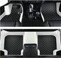 Custom Waterproof Leather Car Floor Mats Fit for Most Car SUV Truck & Sportscar All Weather Protection Vehicles (Black+White) - color: Black+White