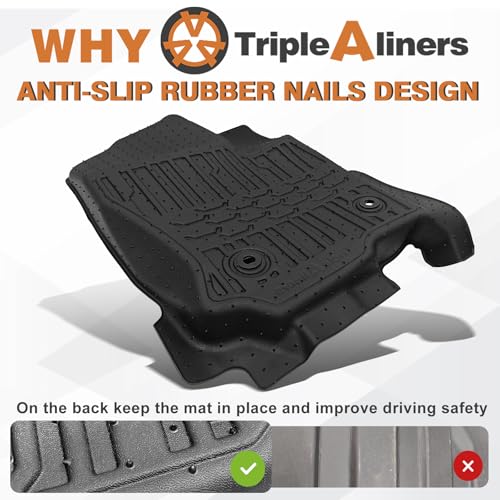 TripleAliners Floor Mats All Weather Liners Compatible with Toyota 2025 2026 4Runner Accessories Custom Fit TPE Heavy-Duty 1st & 2nd & 3rd Row Waterproof Anti-Slip Floor Liners (7 Seats ONLY) - size: 4Runner | 7-Seat | 2025+