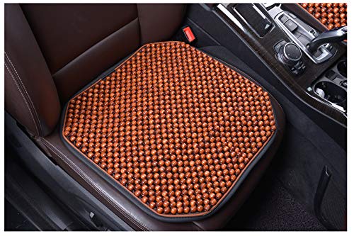 Wood Beaded Car Seat Cushion Cooling Car Office Chair Beaded seat Covers for Cars Truck Seat Cushion Large Wooden Bead Covers Autumn Summer 1-PC (1-Coffee-FD) - color: Coffee