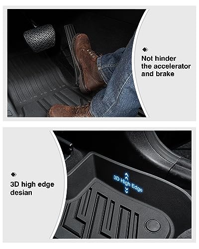 Floor Mats for 2018-2024 BMW X3 / 2019-2024 BMW X4, Custom Fit for X3 X4 Accessories, 3D TPE All Weather Car Mats Heavy-Duty Floor Liners (Fit All Models)