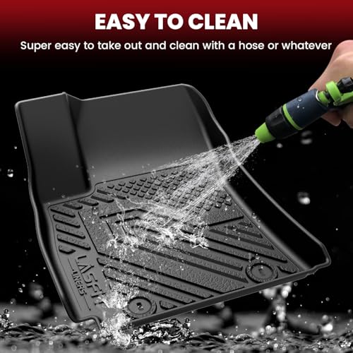 LASFIT Floor Mats & Cargo Mat Fits for Hyundai Kona 2026 2025 2024 N Line/SE/SEL/Limited (Not for EV), All Weather TPE Custom Fit Kona Car Mats & Trunk Liner,Full Set Car Accessories, Black - size: 2)For Hyundai Kona | 2024-2026 | Gas