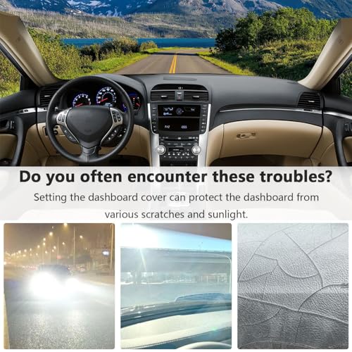 Dashboard Cover Suitable for Acura TL 2004 2005 2006 2007 2008 Car Dashboard Cover Sun Visor Mat Non-Slip Polyester Dashboard Accessories - size: 2004-2008 For Acura TL