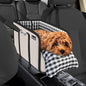 SlowTon Console Dog Car Seat - Portable Dogs Armrest Booster Seat for Small Dog, Anti-Collapse Pet Car Seat with Soft Cushion Safety Belt, Support Pet Up to 11lbs(Beige)