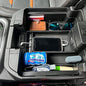 Center Console Organizer Compatible with 2020-2023 Silverado/Sierra 2500/3500HD/ 2019-2022 Chevy Silverado 1500 / GMC Sierra 1500 Accessories - Full-Coverage Insert Tray, ABS material Black - color: black