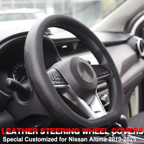 XITER Leather Steering Wheel Cover for Altima 2019-2026,with Altima Logo - color: Altima 2019-2026,With "Altima" LOGO
