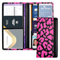 Car Registration and Insurance Holder with Magnetic Closure, Universal Document Organizer for License, Insurance Cards & Glove Box Storage (Leopard-Glitter Hot Pink) - color: Leopard-Glitter Hot Pink