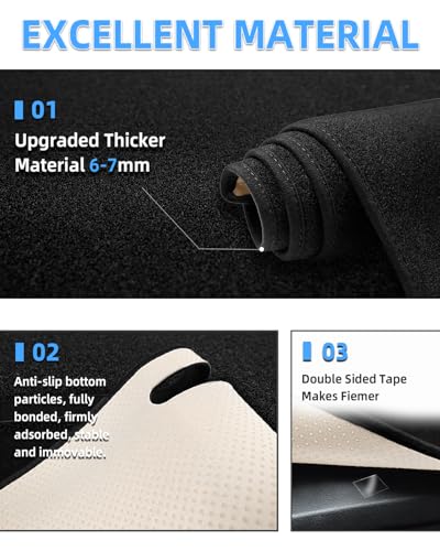 SKYLOTEC Dash Cover Custom Fit for Toyota Camry 2025 XV80 Dashboard Cover Mat Dash Pad Carpet Protector - size: 2025 Camry
