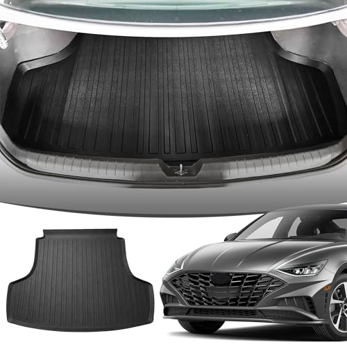 Premium Cargo Liner for Hyundai Sonata 2020-2026 - 100% Protection - Custom Fit Car Trunk Mat - All-Season Black Cargo Mat - 3D Shaped Laser Measured Trunk Liners for Hyundai Sonata (DN8)