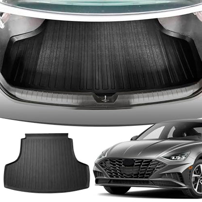 Premium Cargo Liner for Hyundai Sonata 2020-2026 - 100% Protection - Custom Fit Car Trunk Mat - All-Season Black Cargo Mat - 3D Shaped Laser Measured Trunk Liners for Hyundai Sonata (DN8)