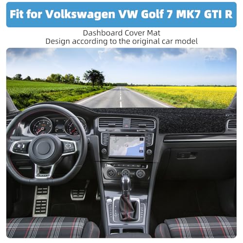 Dash Cover Mat for Volkswagen VW Golf 7 MK7 GTI R Non-Slip Dashboard Cover Mat Sunshade UV Rays Protector Interior Accessories - size: Compatible with Golf 7