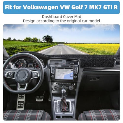 Dash Cover Mat for Volkswagen VW Golf 7 MK7 GTI R Non-Slip Dashboard Cover Mat Sunshade UV Rays Protector Interior Accessories - size: Compatible with Golf 7