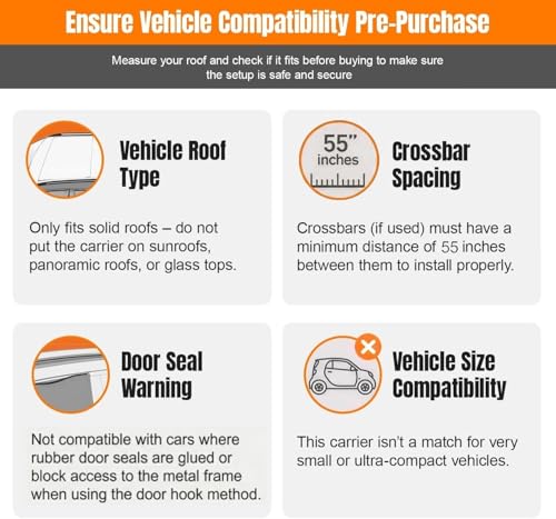 Sailnovo Rooftop Cargo Carrier Bag 21 Cubic, 1000D PVC Waterproof Vehicle Soft-Shell Carrier for Cars with/Without Roof Rack, Car Roof Storage Includes Anti-Slip Mat,10 Reinforced Straps, 6 Door Hooks