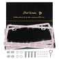 QUANQIUFEI 2 Pack Bling License Plate Frames for Women, Sparkly Rhinestone Diamond Car Accessories with Glitter Crystal Caps (Pink) - color: Pink