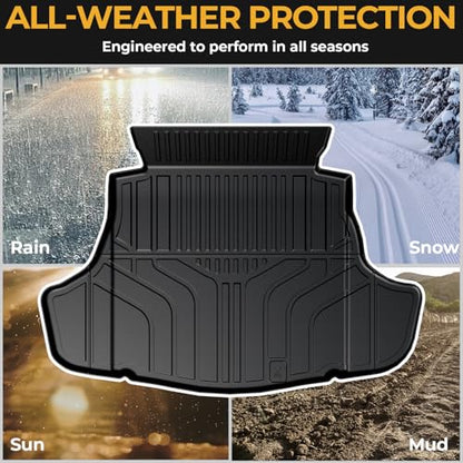Cargo Mat for 2025-2026 Toyota Camry, Full Coverage All Weather Trunk Cargo Liner with Backrest Protectors for Camry Accessories