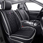 Aierxuan 5 Car Seat Covers Waterproof Leather Universal Cushions Split Bench Compatible with 4Runner CRV Camry Yaris Sienna Venza FJ Cruiser Wrangler Tucson Equinox(Full Set, Black-White) - color: Full Set/Black-White