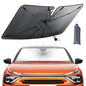 Lamicall Car Windshield Sunshade Umbrella - Foldable Car Windshield Sun Shade Cover, 5 Layers UV Block Coating, 52"x31" Front Window Heat Insulation Protection, for Auto Sedan, SUV Windshield - size: 52"x31"