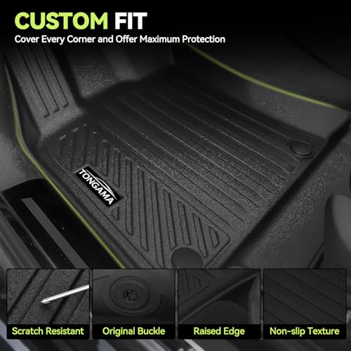 Tongama-Floor Mats for 2022-2026 Nissan Pathfinder 7 Seat with Bucket Seats, All Weather TPE Trunk Mat with Backrest Mat & 2nd Row Backrest Mats & Cargo Net & Full Coverage Door Sill Guards Kit