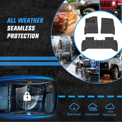 Nilight Floor Mats for Rivian R1T 2025 2026 All Weather Custom Fit Heavy Duty Floor Liners - color: 2025-2026 Rivian R1T