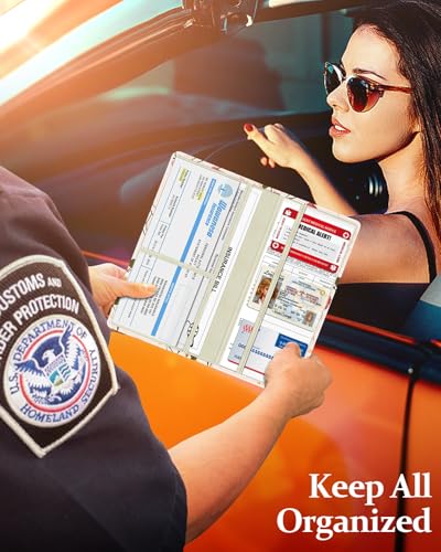 Slohif Car Registration and Insurance Holder - Strawberry Vehicle Glove Box Organizer Women with Magnetic Shut Leather Automobile License Holders Coasters Auto Accessories Case for Document - color: Strawberry