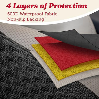 Lusso Gear Dog Car Seat Cover for Back Seat - 100% Waterproof Dog Hammock - Padded Headrest and Mesh Window - Passenger Compatible Rear Car Seat Cover - Fits Trucks, SUVs, Cars - color: Hammock