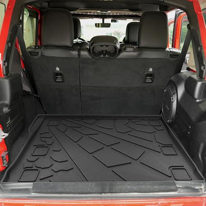 KARPAL Floor Mats fit for 2018-2025 Jeep Wrangler JL Unlimited | TPE All Weather Protection Custom Fit Car Mats - style: 2018-2025 | For Jeep JLU | Full Set