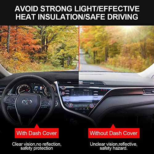 Dashboard Cover Dash Cover Mat Pad Carpet Custom Fit for Ford Fusion 2013-2020 (Black) - color: 2013-2020 Black