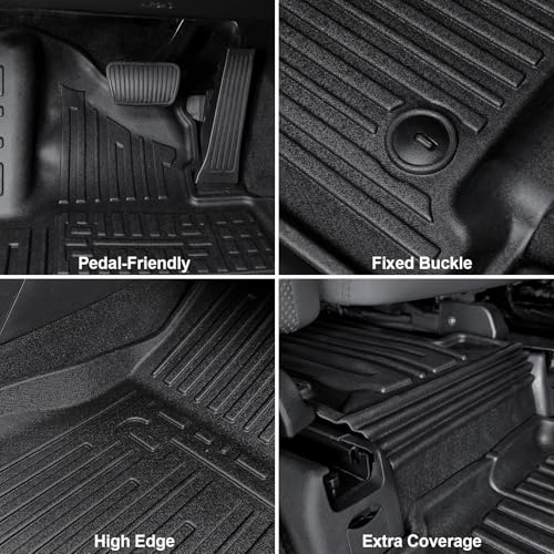 Floor Mats for Hyundai Santa Fe 2024-2026, All Weather Floor Mats Trunk Cargo Liner with Backrest Protectors Accessories, Full Coverage Set (Fit 6/7 Seats) - size: For Hyundai Santa Fe | 2024-2026