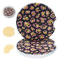Ceramic Car Coasters, 2 Pack, 2.64" Absorbent Car Cup Holder Coasters, Cute Ceramic Car Coasters for Women, Gold Crystal Diamond Pattern - color: Gold Crystal