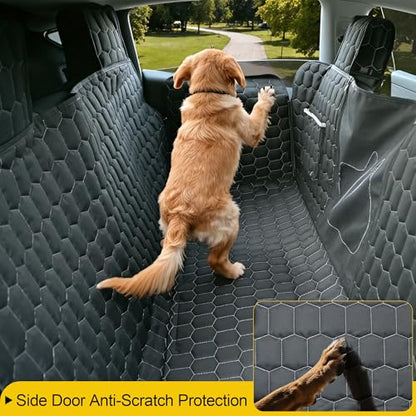 Dog Seat Covers for Tesla Model Y,Dog Hammock for Tesla with Side Flaps, 100% Waterproof Tesla Model Y Dog Accessories with Mesh Window & Headrest Protector Easy Clean up Pet Car Seat Cover - size: Cover Seat for Model Y