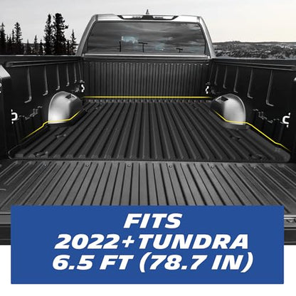 MICHELIN Truck Bed Mat for 2022-2026 Toyota Tundra 6.5 FT / 78.7" Only (Not Fit Drop-in Liners), All-Weather Truck Bed Liner, Custom Fit, Durable TPE Bedliner, Non-Slip - size: 1) Tundra | 22-26 | 6.5 FT