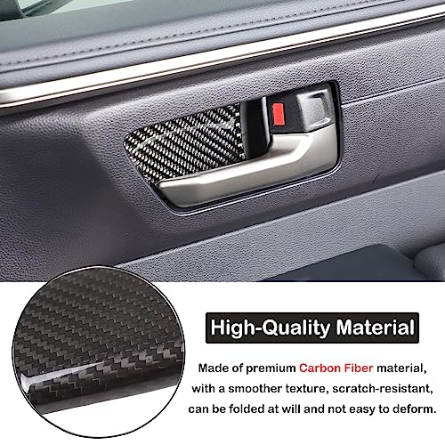 Toyota Tundra/Sequoia 2022-2024 Non-Marking Car Door Bowl Protector - Real Carbon Fiber 3D Sticker, Scratch Protective Film - size: Inner Door Handle Bowl Sticker