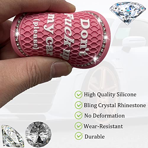 Car Cup Coaster 2 Pack,Bling Car Accessories Interior,Universal Car Cup Holder,Car Cup Holder Insert Coasters for Car/SUV/Truck(Pink,2PC) - color: Pink-2pc