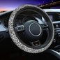 Gray Leopard Print Steering Wheel Cover Cheetah Leopard Steering Wheel Cover Universal 15 Inch Non-Slip Breathable Neoprene Car Accessory for Women Men Steering Wheel Protector - color: Gray Leopard Print