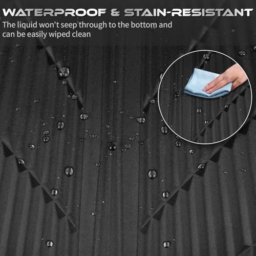 CAR PASS Waterproof Car Seat Covers Full Set,Neoprene Wetsuit, All-Weather Non-Slip Durable, Universal Fit for SUV, Sedans, Trucks, Vans, with Armrest & Airbag Compatibable, All Black - color: ALL Black, size: Full Set