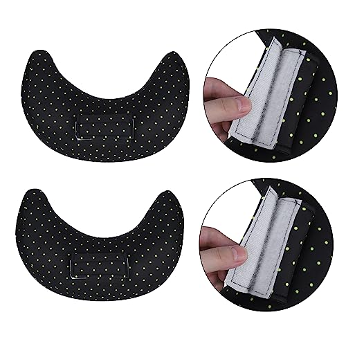 Kids Car Seat Travel Neck Pillow Soft Neck Support Cushion Car Seat Belt Cover Cushion Pillow Car Seatbelt Shoulder Pad Head Neck Support Pillow Seat Strap Pillow for Car Airplane Pushchair Travel - color: 2pcs X Black