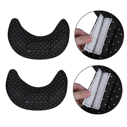 Kids Car Seat Travel Neck Pillow Soft Neck Support Cushion Car Seat Belt Cover Cushion Pillow Car Seatbelt Shoulder Pad Head Neck Support Pillow Seat Strap Pillow for Car Airplane Pushchair Travel - color: 2pcs X Black