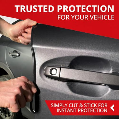 All-Fit Automotive Car Door Edge Protector – Universal DIY Edge Trim to Prevent Scratches & Dings – Flexible Adhesive Molding Trim for Cars, Trucks & SUVs (10 Ft - Black) - color: Black