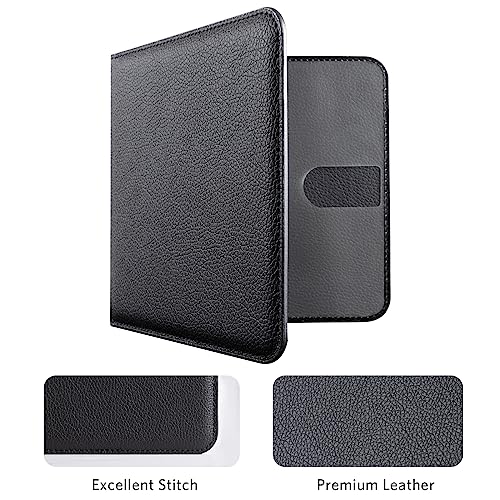CoBak Car Registration and Insurance Holder - Men and Women Small Lightweight Vehicle Glove Box Car Organizer, Auto Truck Comparment Accessories Case for Essential Document, Driver License (Black)