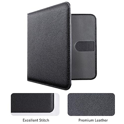 CoBak Car Registration and Insurance Holder - Men and Women Small Lightweight Vehicle Glove Box Car Organizer, Auto Truck Comparment Accessories Case for Essential Document, Driver License (Black)