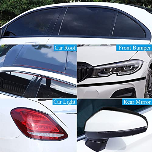 25Ft Automotive Trim Molding Glossy Black 1/2"(12mm) Car Side Moldings UV-Protected Scratch-Proof for All Vehicles Body Door Window Bumper Self Adhesive