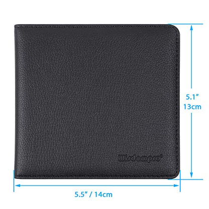 Wisdompro Small Car Registration and Insurance Documents Holder - Premium PU Leather Vehicle Glove Box Paperwork Wallet Case Organizer for ID, Driver's License, Key Contact Information Cards