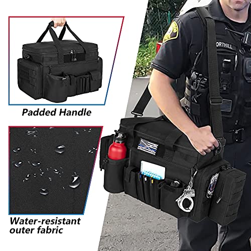 Trunab Patrol Bag, Police Duty Bag, Car Front Seat Organizer with 15.6” Tablet and Laptop Storage for Law Enforcement, Police Patrol, MOLLE Compatible