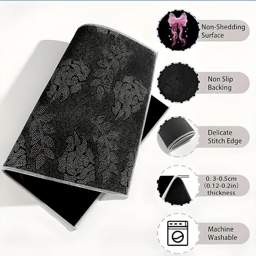Universal Car Trunk Mat 29" x 39", Pink Bow and Heart All Weather Trunk Protection Cargo Liner, Durable Cargo Mat Rear Trunk Liner, Stylish Vehicle Interior Accessories Suitable for Most Car Models - color: Pink Bow and Heart