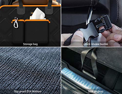 Dog Cargo Liner for Large SUV, Waterproof Dog Cargo Cover with Bumper Flap Protection Durable Car Trunk Mat for Pets Keep Your Vehicle Trunk Clean Universal Fit X-Lager SUV Car Seat Cover