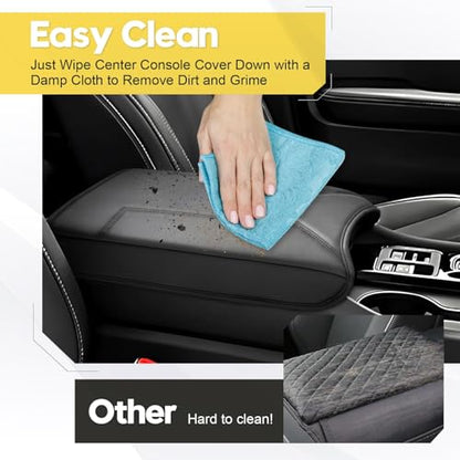 FIILINES Center Console Cover for Honda Pilot 2023-2025 2026, Ridgeline/Passport 2024-2026, with Hidden Pockets Armrest Cover Pad Cushion Protector Pilot Accessories Armrest Cover Anti-Scratch - size: For Honda Pilot/Ridgeline/Passport 2023-2026