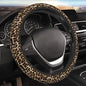 Leopard Cheetah Print African Animal Hunting Car Steering Wheel Cover,Non-Slip Elastic Neoprene-Sweat Car Accessories,Universal 15 Inch Fit Auto, Vans Trucks,Suvs, Truck - color: Leopard Cheetah Print